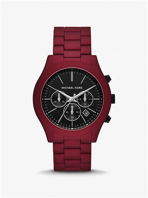 michael kors watch mk-9061|Michael Kors Oversized Slim Runway Red.